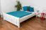 Kinderbett 140 x 200 cm | Massivholz: Buche | Weiß Lackiert Abbildung