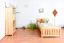 Kinderbett 90 x 200 cm | Massivholz: Kiefer | Natur Lackiert Abbildung