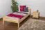 Kinderbett 90 x 200 cm | Massivholz: Kiefer | Natur Lackiert Abbildung