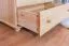 Kleiderschrank | 2 Drehtüren | 1 Schublade | 4 Fächer | mit Kleiderstange | 92 cm breit | Massivholz | Farbe: Natur Abbildung