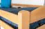Etagenbett mit Stauraum / 2 Schubladen für Jugendliche 90 x 200 cm | Massivholz: Buche | Natur Lackiert | umbaubar in 2 Einzelbetten | Premium-Qualität | inkl. Rollroste Abbildung