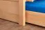 Stockbett + Bettkasten für Jugendliche 90 x 200 cm | Massivholz: Buche | Natur Lackiert | inkl. Bettkasten | umbaubar in 2 Einzelbetten | inkl. Rollroste Abbildung
