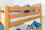 Etagenbett für Jugendliche 140 x 200 cm | Massivholz: Buche | Natur Lackiert | umbaubar in 2 Einzelbetten | inkl. Rollroste Abbildung