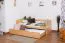 Buche Stauraumbett Bettgestell 90 x 200 cm Natur Abbildung