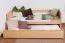 Buche Bett mit Schublade 90 x 200 cm Natur Abbildung