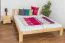 Massivholzbett Kiefer 180 x 200 cm Natur mit Lattenrost Abbildung