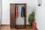 Massivholz-Kleiderschrank, Farbe: Nuss 190x120x60 cm Abbildung