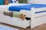 Weißes Buche Bettgestell 120 x 200 cm Weiß Abbildung