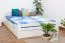 Weißes Buche Bett 180 x 200 cm Weiß massiv Abbildung