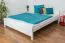 Bett Kiefer massiv 180 x 200 cm Weiß Abbildung