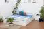 Buche Massivholzbett 180 x 200 cm Weiß Abbildung