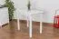Küchentisch 60x90 cm Kiefer massiv, Farbe: Weiß Abbildung