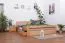 Holzbett 180 x 200 cm Buche massiv Natur Abbildung