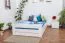 Weißes Buche Bett 140 x 200 cm Weiß massiv Abbildung