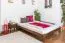 Holzbett 160 x 200 cm Kiefer massiv Nuss mit Lattenrost Abbildung