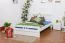 Buche Holzbett Bettgestell 140 x 200 cm Weiß Abbildung