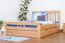 Stauraumbett Bettgestell Buche 140 x 200 cm Natur Abbildung