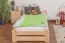 Holzbett 90 x 200 cm Kiefer massiv Natur mit Lattenrost Abbildung
