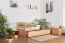 Stauraumbett Bettgestell Buche 90 x 200 cm Natur Abbildung