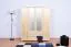 Schlafzimmer - Kleiderschrank Kiefer Vollholz massiv natur - Abmessungen: 195 x 160 x 60 cm (H x B x T) Abbildung