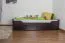 Buche Bett mit Schublade 90 x 200 cm Schokobraun Abbildung