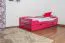 Holz Stauraumbett 90 x 200 cm Buche massiv Rosa Abbildung