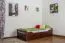 Stauraumbett Buche massiv 90 x 200 cm Dunkelbraun Abbildung