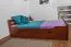 Holzbett 120 x 200 cm Buche massiv Kirsche mit Lattenrost Abbildung