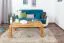Beistelltisch Couchtisch Eiche Massivholz Farbe: Natur 45x120x80 cm Abbildung