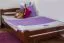 Buche Holzbett 120 x 200 cm Dunkelbraun Abbildung