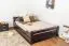 Buche Bett 140 x 200 cm Schokobraun Abbildung