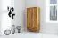 Kleiderschrank Massivholz, Wildeiche geölt - Abmessungen: 180 x 90 x 45 cm (H x B x T) Abbildung