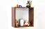 Hängeregal / Wandregal Kiefer massiv Vollholz Nussfarben Junco 291A - 40 x 40 x 20 cm (H x B x T)