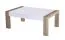 Couchtisch Dakoro 34, Farbe: Sonoma Eiche / Weiß Hochglanz - Abmessungen: 42 x 110 x 70 cm (H x B x T)
