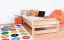 Kinderbett / Jugendbett Buche massiv Vollholz natur 115C, inkl. Lattenrost - 200 x 100 cm (L x B)