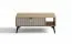 Couchtisch mit 1 Fach | 95 x 60 x 38,5 cm | Eiche Cremona / Beige | 1 Schublade | ABS-Kantenschutz | Beine aus Metall | für Wohnzimmer