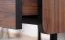Schrank Mairenke 01, Farbe: Walnuss / Schwarz matt - Abmessungen: 191 x 88 x 55 cm (H x B x T)