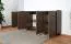 Schlichte Kommode Illgau 01, Baltic Storm - Dunkelbraun, 90 x 200 x 38 cm, mit 4 Türen und 6 Fächern, Push-to-open System, hochwertig verarbeitet, Soft Close System