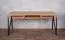 Schreibtisch Kastav 49, Farbe: Eiche / Schwarz, teilmassiv - 79 x 180 x 75 cm (H x B x T)