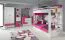 Kinderzimmer - Schrank "Felipe" 06, Rosa / Weiß - Abmessungen: 190 x 45 x 40 cm (H x B x T)