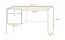 Schreibtisch mit Stauraum Susort 04, Farbe: Eiche Artisan / Grau, 78 x 134 x 57 cm, matte Front, 1 Tür, 1 Schublade, 1 Fach, elegante Griffe