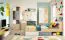 Jugendzimmer - TV-Unterschrank Modave 08, Farbe: Eiche / Weiß / Grau - Abmessungen: 42 x 120 x 50 cm (H x B x T)