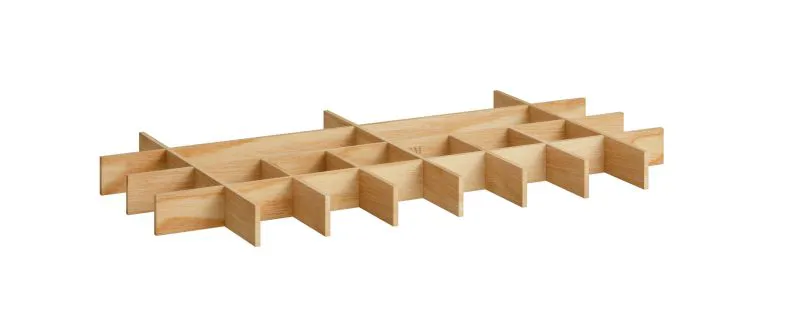 Schubladen Organizer | Farbe: Eiche | Maße: 90,5 x 44,5 x 6 cm