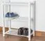 Schuhregal Buche Vollholz massiv weiß lackiert Junco 224 - 70 x 58 x 26 cm (H x B x T)