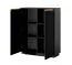 Wohnzimmer - Set A Finghall, 3-teilig, Farbe: Schwarz, Soft-Close-Funktion, ABS-Kantenschutz, ein TV-Unterschrank, ein Highboard und ein Sideboard