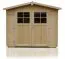 Gartenhaus 2,9 x 2,9 Meter (inkl. Dach) | Naturbelassen | Satteldach | 28 mm Blockbohlen Abbildung