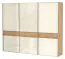 Großer 272 cm breiter Kleiderschrank mit 9 Fächern und 3 Türen | Farbe: Beige Abbildung