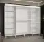 Schlichter Schiebetürenschrank mit genügend Stauraum Jotunheimen 11, Farbe: Weiß - Abmessungen: 208 x 250,5 x 62 cm (H x B x T)