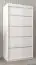 Schiebetürenschrank / Kleiderschrank Jan 01A, Farbe: Weiß matt - Abmessungen: 200 x 100 x 62 cm ( H x B x T)