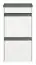 Schuhschrank Fjends 04, Farbe: Kiefer weiß / Anthrazit - Abmessungen: 94 x 50 x 34 cm (H x B x T)